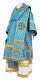 Bishop vestments - Small Ligouriya metallic brocade BG2 (blue-gold), Standard design