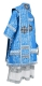 Bishop vestments - Small Ligouriya metallic brocade BG2 (blue-silver), Standard design, back
