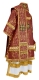 Bishop vestments - Small Ligouriya metallic brocade BG2 (claret-gold), Standard design, back
