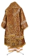 Bishop vestments - Byzantine metallic brocade BG2 (claret-gold) back, Standard design