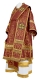 Bishop vestments - Small Ligouriya metallic brocade BG2 (claret-gold), Standard design