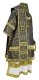 Bishop vestments - Small Ligouriya metallic brocade BG2 (black-gold), Standard design, back