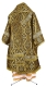 Bishop vestments - Byzantine metallic brocade BG2 (black-gold) back, Standard design