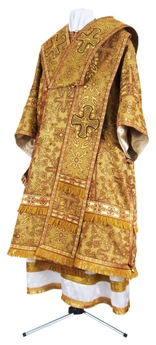 Bishop vestments - metallic brocade BG2 (yellow-claret-gold)
