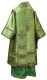 Bishop vestments - Milette metallic brocade BG2 (green-gold) back, Standard design