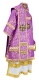 Bishop vestments - Small Ligouriya metallic brocade BG2 (violet-gold), Standard design, back