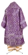 Bishop vestments - Byzantine metallic brocade BG2 (violet-silver) back, Standard design