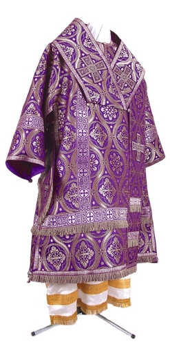Bishop vestments - metallic brocade BG2 (violet-silver)