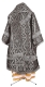 Bishop vestments - Byzantine metallic brocade BG2 (black-silver) back, Standard design