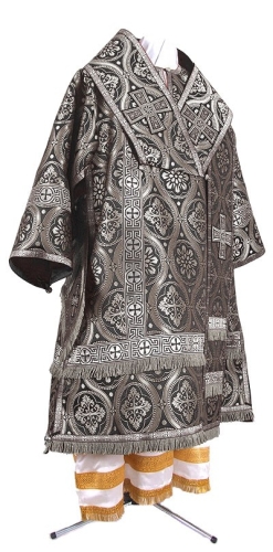 Bishop vestments - metallic brocade BG2 (black-silver)