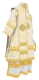 Bishop vestments - Small Ligouriya metallic brocade BG2 (white-gold), Standard design, back