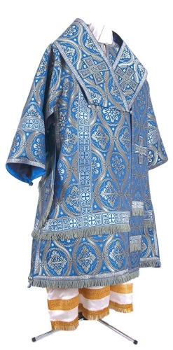 Bishop vestments - metallic brocade BG3 (blue-silver)