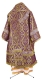 Bishop vestments - Byzantine metallic brocade BG3 (violet-gold) back, Standard design