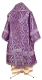 Bishop vestments - metallic brocade BG3 (violet-silver) back, Standard design