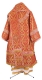 Bishop vestments - metallic brocade BG3 (red-gold) back, Standard design