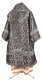 Bishop vestments - metallic brocade BG3 (black-silver) back, Standard design