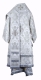 Bishop vestments - metallic brocade BG3 (white-silver) back, Standard design