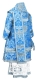 Bishop vestments - Eleon Bouquet metallic brocade BG4 (blue-silver) back, Premium design