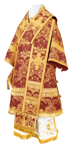 Bishop vestments - metallic brocade BG4 (claret-gold)