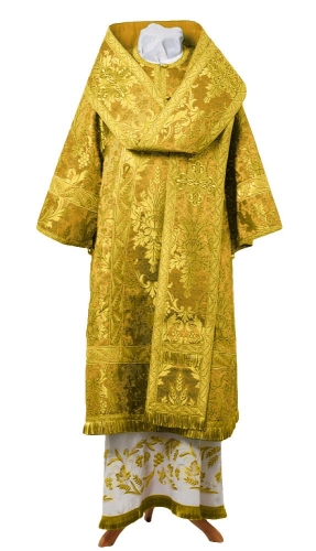 Bishop vestments - metallic brocade BG4 (yellow-claret-gold)