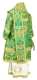 Bishop vestments - Eleon Bouquet metallic brocade BG4 (green-gold) back, Premium design