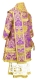 Bishop vestments - Eleon Bouquet metallic brocade BG4 (violet-gold) back, Premium design