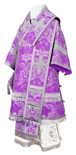 Bishop vestments - metallic brocade BG4 (violet-silver)