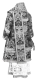 Bishop vestments - Eleon Bouquet metallic brocade BG4 (black-silver) back, Premium design