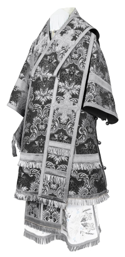 Bishop vestments - metallic brocade BG4 (black-silver)