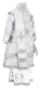 Bishop vestments - Eleon Bouquet metallic brocade BG4 (white-silver) back, Premium design