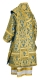 Bishop vestments - metallic brocade BG5 (blue-gold) back, Premium design