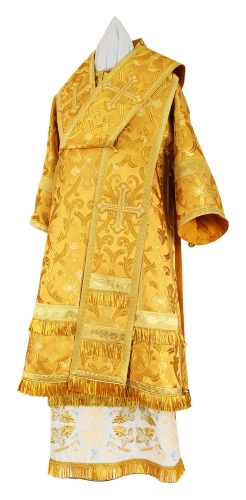 Bishop vestments - metallic brocade BG5 (yellow-claret-gold)