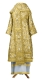 Bishop vestments - metallic brocade BG5 (white-gold) back, Premium design