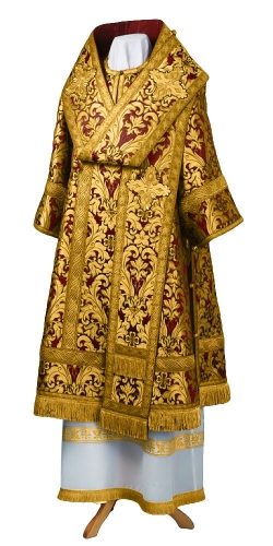 Bishop vestments - metallic brocade BG6 (claret-gold)