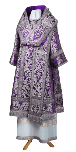 Bishop vestments - metallic brocade BG6 (violet-silver)