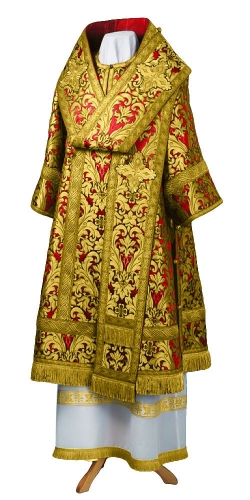 Bishop vestments - metallic brocade BG6 (red-gold)