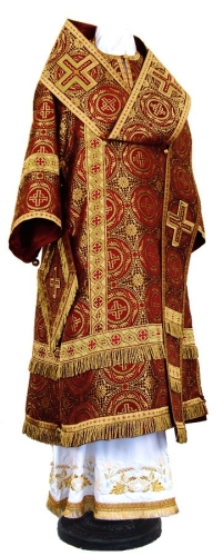 Bishop vestments - rayon brocade S2 (claret-gold)
