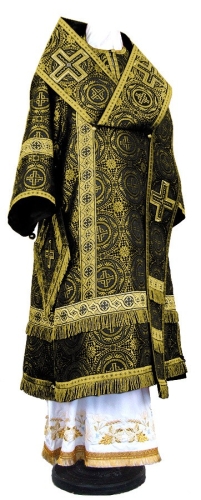 Bishop vestments - rayon brocade S2 (black-gold)