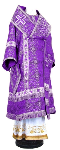 Bishop vestments - rayon brocade S2 (violet-silver)