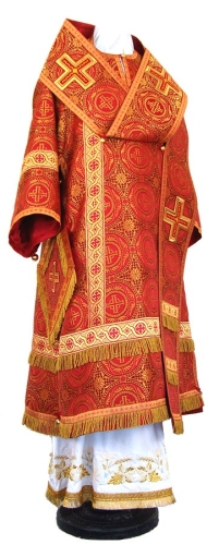 Bishop vestments - rayon brocade S2 (red-gold)