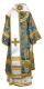Bishop vestments - Iveron rayon brocade S3 (blue-gold) back, Standard design