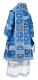 Bishop vestments - Custodian rayon brocade S3 (blue-silver), Standard design, back