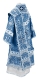 Bishop vestments - Theophania rayon brocade S3 (blue-silver) back, Standard design