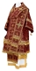Bishop vestments - Custodian rayon brocade S3 (claret-gold), Standard design