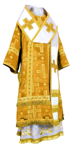 Bishop vestments - rayon brocade S3 (yellow-gold)