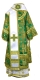 Bishop vestments - Iveron rayon brocade S3 (green-gold) back, Standard design