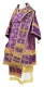 Bishop vestments - Custodian rayon brocade S3 (violet-gold), Standard design