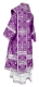 Bishop vestments - Alania rayon brocade S3 (violet-silver) back, Standard design