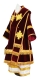 Bishop vestments - natural German velvet (claret-gold), Premium design