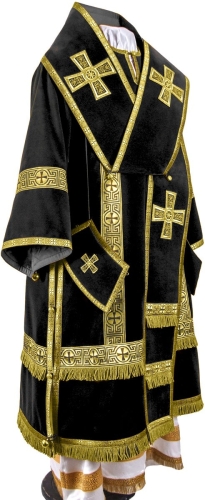 Bishop vestments - natural German velvet (black-gold)